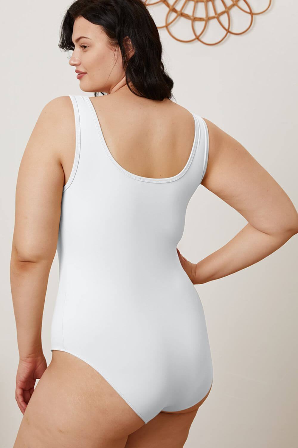 BASIC BAE Full Size Square Neck Sleeveless Bodysuit at Bella Road