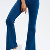 Basic Bae Pocketed Highly Stretchy Bootcut Jeans - Peacock  Blue