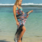 BELLA ROAD Printed Spaghetti Strap Cover Up at Bella Road