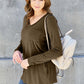 V-Neck Long Sleeve Top