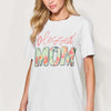 Letter Graphic Round Neck Short Sleeve T-Shirt | Full Size - White