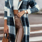 DOUBLE TAKE Full Size Plaid Button Up Lapel Collar Coat at Bella Road