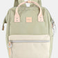 Himawari large water-resistant canvas backpack bag with side pockets in green, eco-friendly waterproof material. Perfect for adventures.