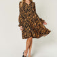 DOUBLE TAKE Full Size Printed Ruffle Hem Long Sleeve Dress at Bella Road