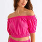 TASHA APPAREL Off Shoulder Crop Top and Ruffled Shorts Set at Bella Road