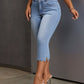 Bella Road Side Slit Skinny Jeans showcasing stylish side slits and pockets, perfect for trendy outfits.