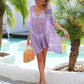 BELLA ROAD Slit Openwork V-Neck Cover Up at Bella Road