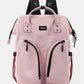 Pink Himawari waterproof backpack with multilayer pockets for organized storage and protection, perfect for outdoor adventures.