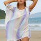 Tassel Boat Neck Half Sleeve Cover Up