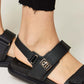 WILD DIVA Velcro Double Strap Slingback Sandals at Bella Road