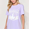 Graphic Round Neck Short Sleeve T-Shirt | Full Size - Lavender