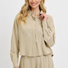 RISEN Button Down Long Sleeve Shirt - Khaki