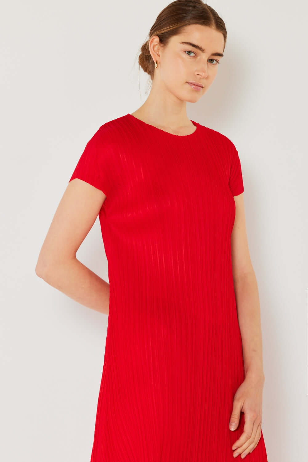 MARINA WEST SWIM Pleated Cap Sleeve A-Line Dress at Bella Road