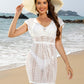 BELLA ROAD Openwork V-Neck Cap Sleeve Cover-Up at Bella Road