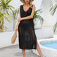 BELLA ROAD Openwork Slit V-Neck Sleeveless Cover Up at Bella Road