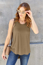 BASIC BAE Full Size Round Neck Tank at Bella Road