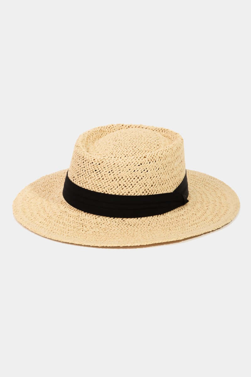 FAME Straw Braided Pork Pie Hat at Bella Road