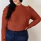 Basic Bae Ribbed Mock Neck Puff Sleeve T-Shirt