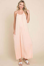 CULTURE CODE Full Size Tie Back Maxi Cami Dress at Bella Road