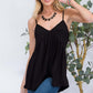 CELESTE Full Size V-Neck Backless Cami at Bella Road