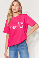 SIMPLY LOVE Full Size EW. PEOPLE Graphic Round Neck T-Shirt at Bella Road