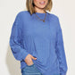 Ribbed Round Neck Long Sleeve T-Shirt