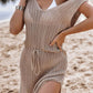 BELLA ROAD Slit V-Neck Sleeveless Cover Up at Bella Road