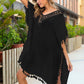 BELLA ROAD Tassel Cutout Half Sleeve Cover-Up at Bella Road