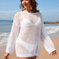 BELLA ROAD Openwork Dropped Shoulder Long Sleeve Cover-Up at Bella Road