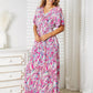 DOUBLE TAKE Multicolored V-Neck Maxi Dress at Bella Road