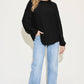 Ribbed Round Neck Long Sleeve T-Shirt