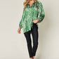 DOUBLE TAKE Full Size Printed Button Up Long Sleeve Shirt at Bella Road