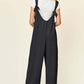 DOUBLE TAKE Full Size Texture Sleeveless Wide Leg Jumpsuit at Bella Road