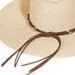 FAME Rope Strap Wide Brim Weave Hat at Bella Road