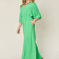 DOUBLE TAKE Full Size Half Sleeve Wide Leg Jumpsuit at Bella Road