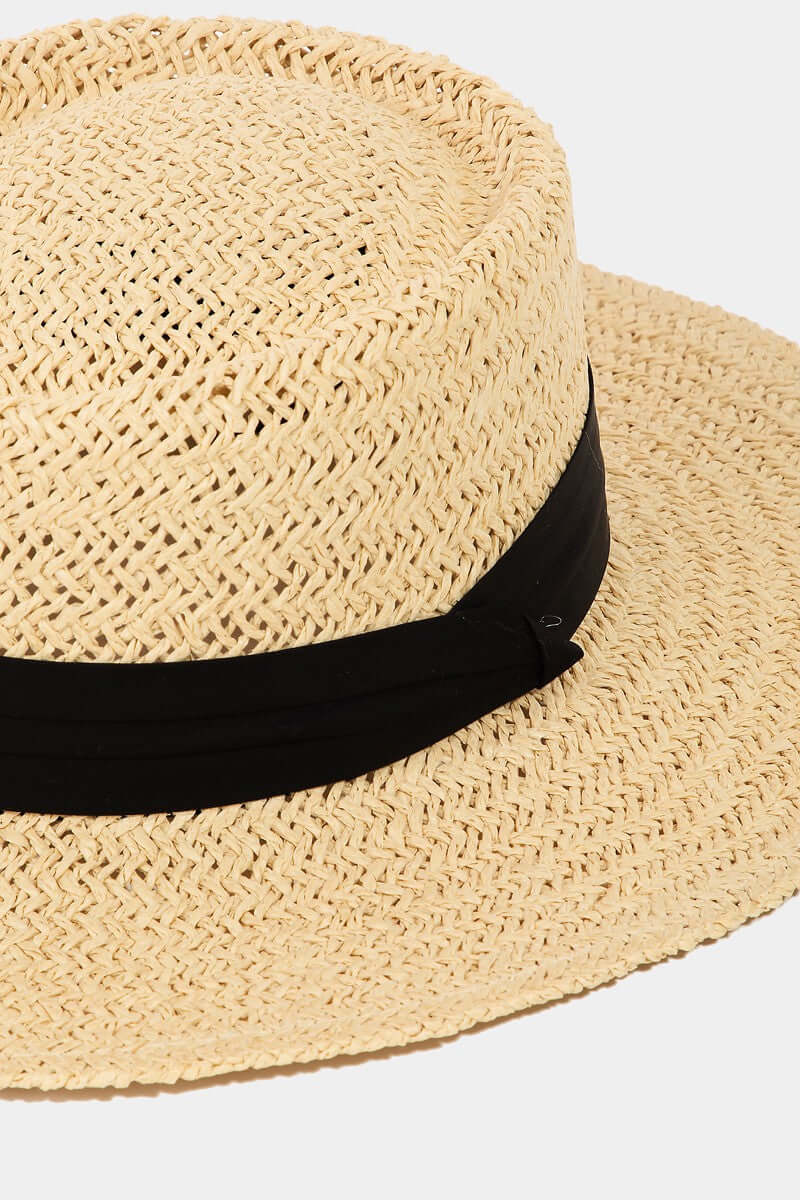 FAME Straw Braided Pork Pie Hat at Bella Road