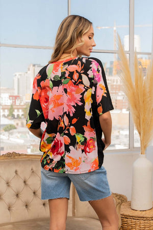 SEW IN LOVE Full Size Floral Round Neck Short Sleeve T-Shirt at Bella Road