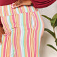 DOUBLE TAKE Striped Smocked Waist Pants with Pockets at Bella Road