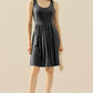 DOUBLJU Full Size Round Neck Ruched Sleeveless Dress with Pockets at Bella Road