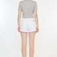 KANCAN Raw Hem Distressed Denim Shorts at Bella Road