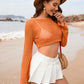 BELLA ROAD Openwork Long Sleeve Cover-Up at Bella Road