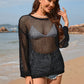 BELLA ROAD Openwork Dropped Shoulder Long Sleeve Cover-Up at Bella Road