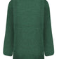 Bella Road green round neck long sleeve t-shirt, back view, showcasing slightly stretchy fabric with opaque material.