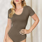 BASIC BAE Full Size Round Neck Short Sleeve Bodysuit at Bella Road