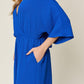 DOUBLE TAKE Full Size Half Sleeve Wide Leg Jumpsuit at Bella Road