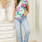 DOUBLE TAKE Floral Print Ruffle Shoulder Blouse at Bella Road