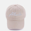 Washed ATLANTA Embroidered Baseball Cap - Atlanta Ash Mocha