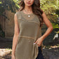 DOUBLE TAKE Openwork Sleeveless Slit Knit Cover Up at Bella Road