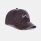 Bow Embroidered Washed Cotton Cap in dark color with delicate bow design, offering a stylish and comfortable fit for all-day wear.