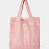 Pointelle Knit Crochet Tote Bag - PK